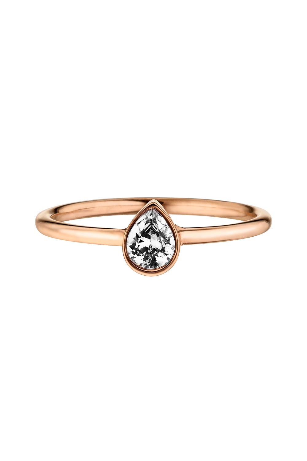 Rose gold ring discover the simple teardrop ring