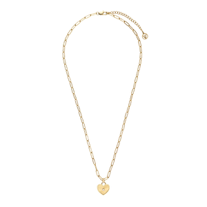 Sunray Heart Charm Pendant Necklace