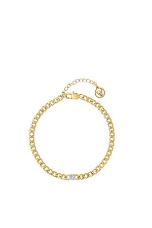 Brilliant Curb Bracelet 18K Gold Plated